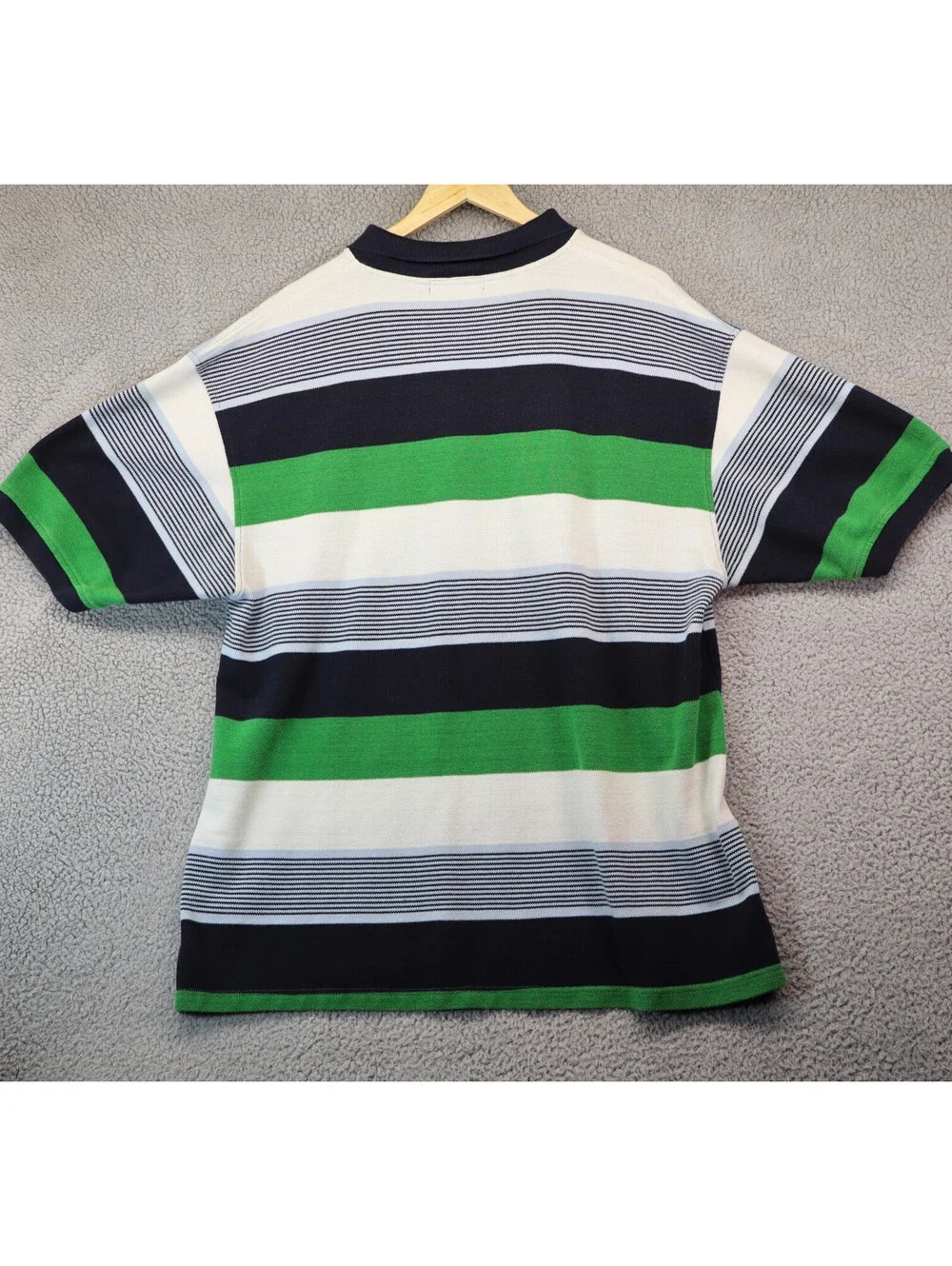 Ralph Lauren Polo Shirt XXL 2xl Vtg Cotton Striped Black Tag